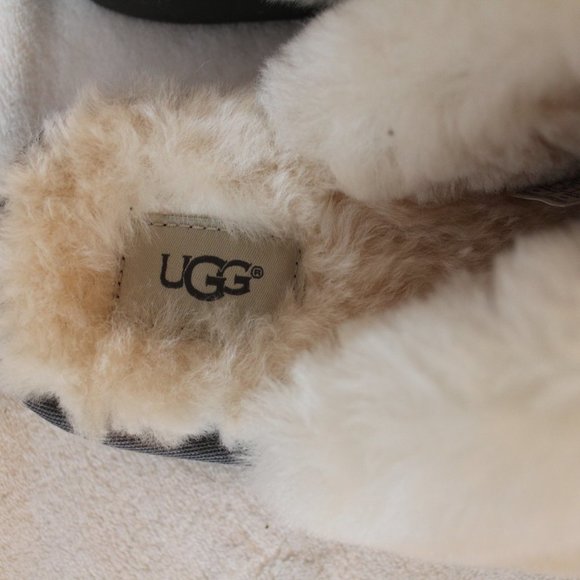 NEW UGG COZY KNIT SHEARLING SWEATER SLIPPERS GRAY - Picture 4 of 12